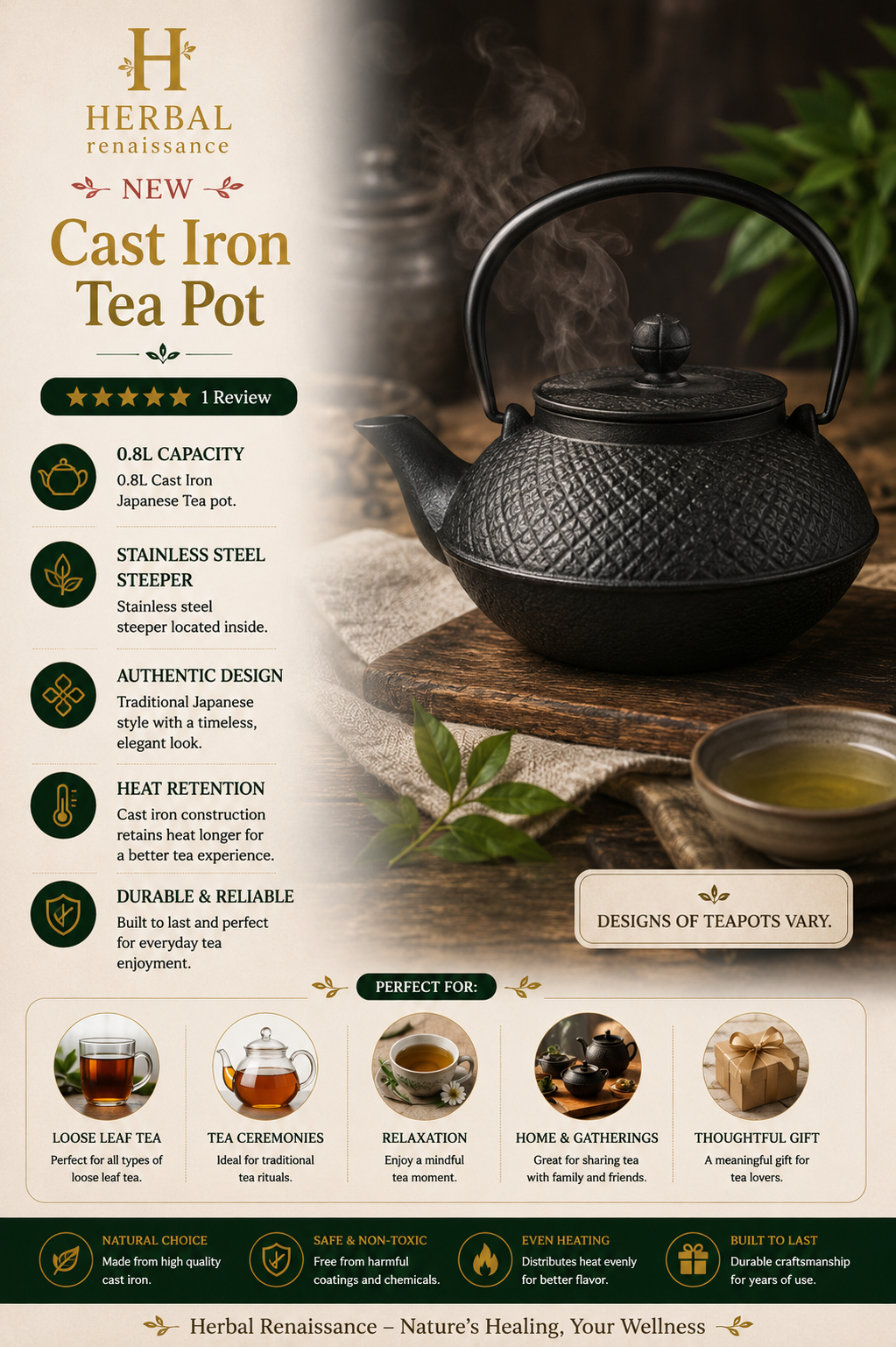 Cast Iron Tea Pot