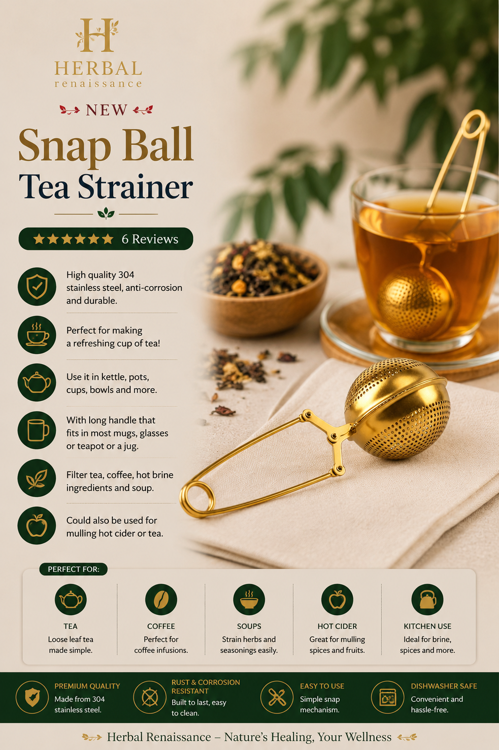 Snap Ball Tea Strainer